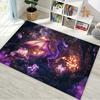 Enchanted Forest Large Area Rug - Non-Slip, Soft Crystal Velvet, Stylish Print with Glowing Orbs & Vibrant Foliage, Perfect for