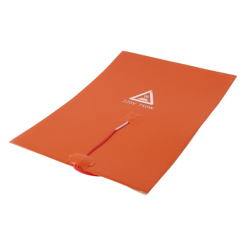 20x30cm 750W 220V Silicone Rubber Heater Pad With Backing For 3D Printer Heating Bed Orange