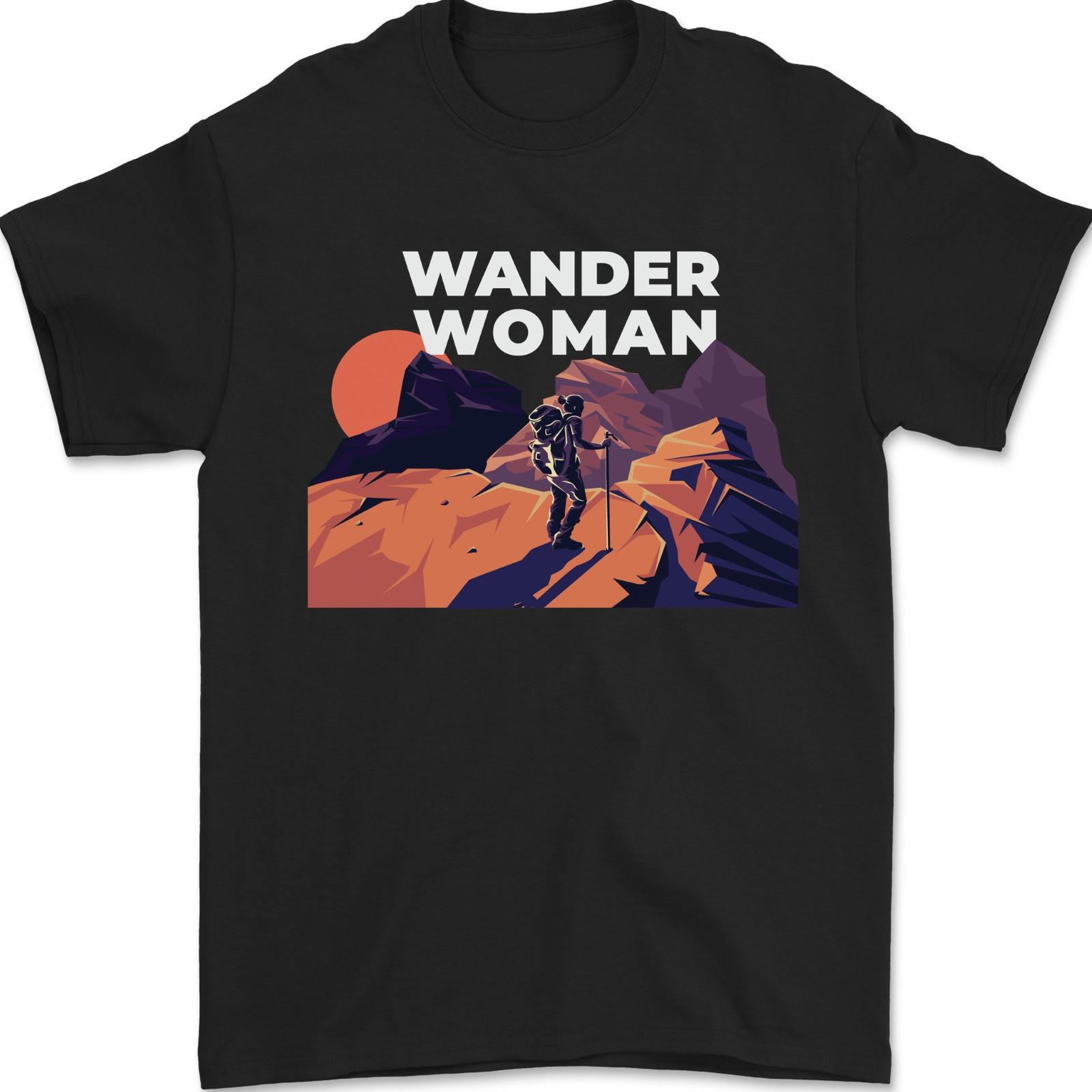 Wander Woman Funny Hiking Trekking Walking Mens T-Shirt 100% Cotton 2XL