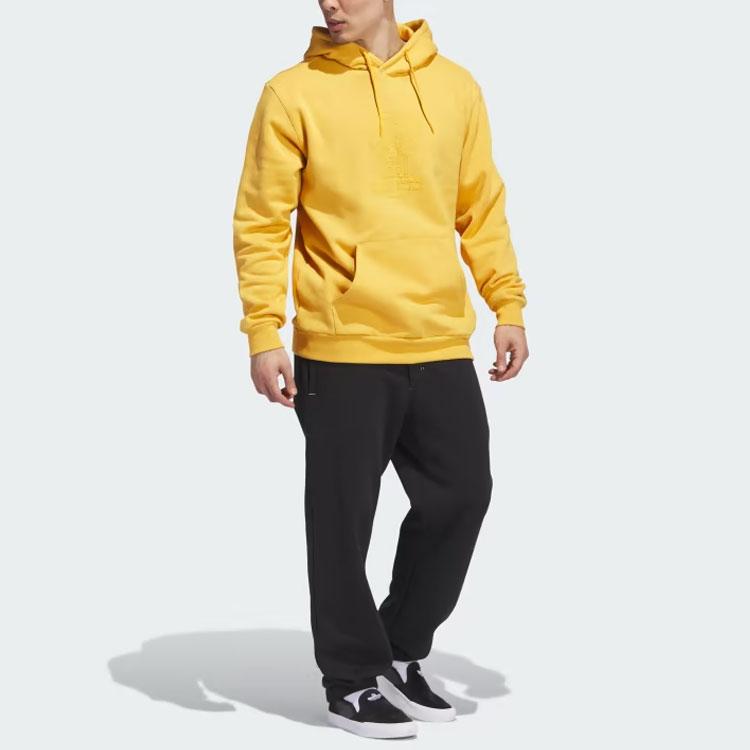 Adidas Shmoofoil Netorious Hoodie Geometric Pattern Print Loose Fit Hoodie Men Hoodies Yellow II5960