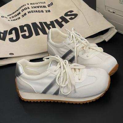 Casual Retro Women's New Pair of Shoelaces, Breathable and Lightweight Platform Sports and Leisure Shoes
