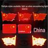 Five-Star Red Flag 3D Reflective Car Sticker - Patriotic Scratch Cover for Car Body