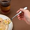 Metal Square Measuring Spoons Stainless Comfortable Handle Sugar Spoon Dry Or Liquid Food Eating Spoon For Dessert Ice Cream