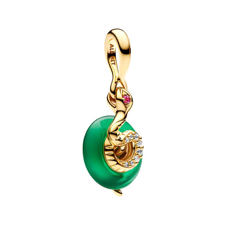Pandora Snake Charmer Pendant Unisex Pendant Gold Multicolor 763617C01 Box