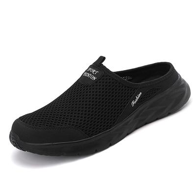 Herenslippers Zomer Zacht Comfortabel Huis Slippers Ademend Antislip Heren Sneakers Buiten Waterschoenen voor Mannen Zwart