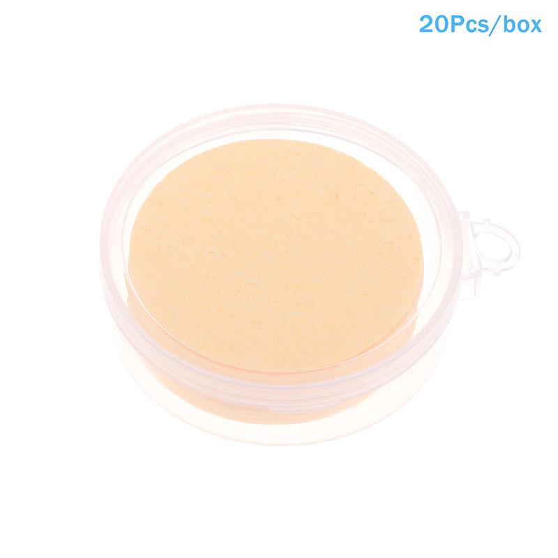 20PCS/Box Compressed Facial Sponges Cosmetic Hydrotherapy Sponge Spa Face Pads For Daily Cleansing Makeup Removal Exfoliation