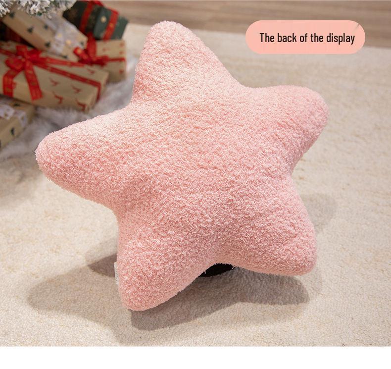 Cartoon Cat Pentagram Plush Pillow - Cute Bed Cushion & Lumbar Support for Girls