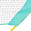 Portable Badminton Net Set with 13.1ft Net Storage Base Easy Setup for Indoor Outdoor Family Game Backyard Sports Blue Orange