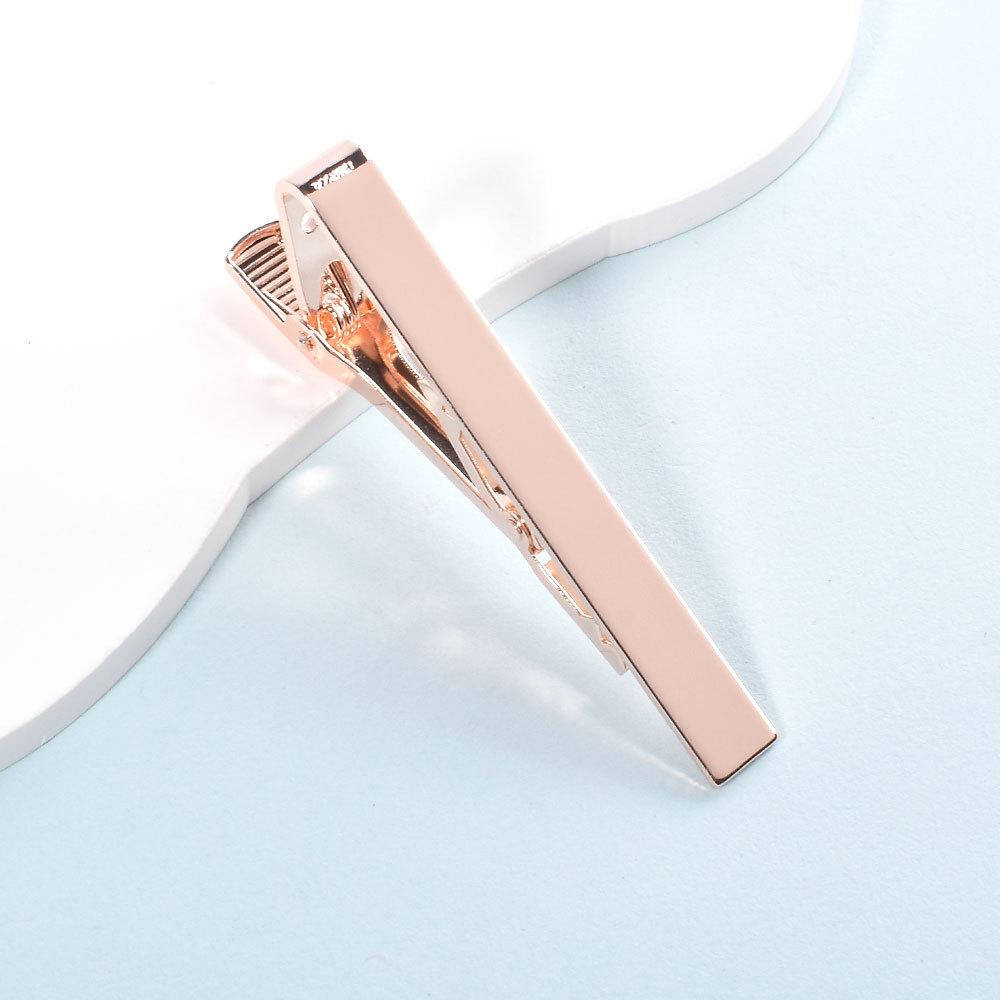 

Men s Brass Tie Clip - Smooth Minimalist Business Tie Bar, Classic Formal Shirt Accessory, Elegant Office Wedding Gift Size fits all&Alloy рожевий колір золота