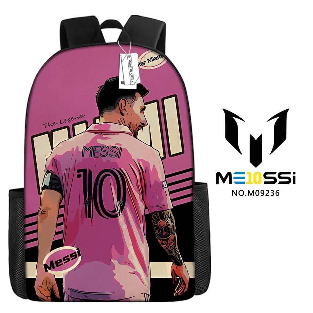 Football Schoolbag Surrounding Primary And Secondary School Students Backpack Miami International Player Backpack Single-Layer Bag