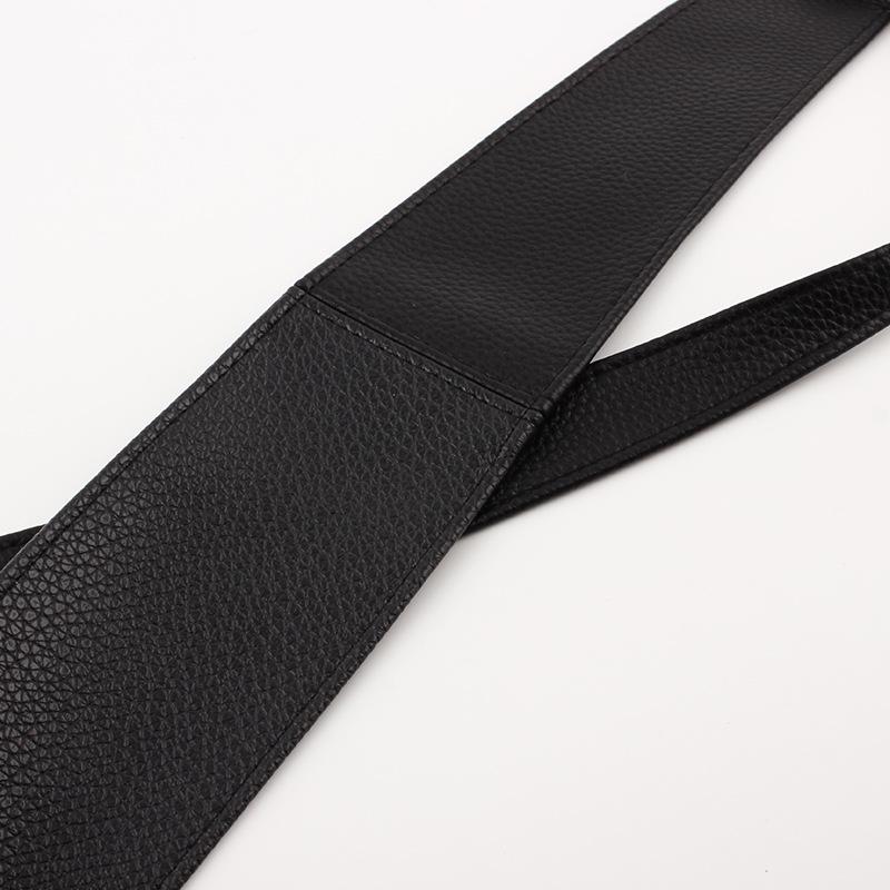 Ying Fina Women's High-Quality Korean PU Leather Paint Knotted Waist Belt