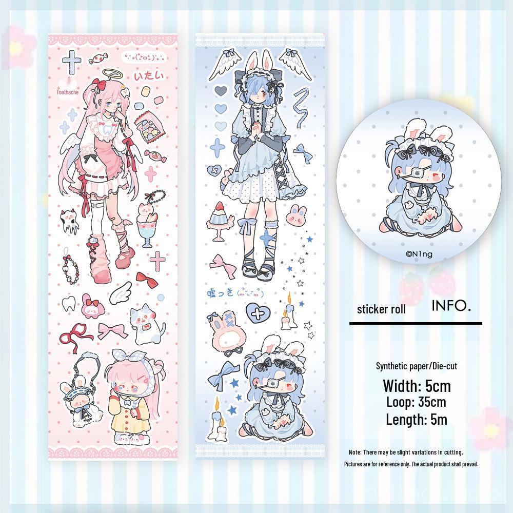N1ng-chan March Full Roll Collection: Summer, Spring, Big Head, After School Sticker Rolls & Bullet Journal Washi Tape