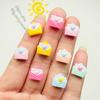 30 Pcs New Resin Cartoon Valentine'S Day Envelope Flat Back Scrapbook Figurine Diy Bow Decor Accessories Crafts A80