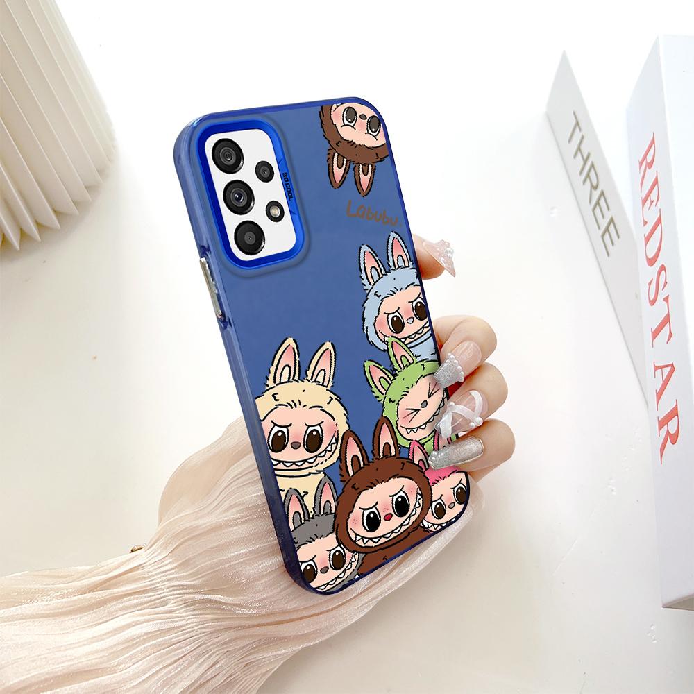 Maľovaný Vzor Farebný Strieborný Obojstranný Tvrdý Kryt Nárazuvzdorný Proti pádu Puzdro na telefón pre Samsung