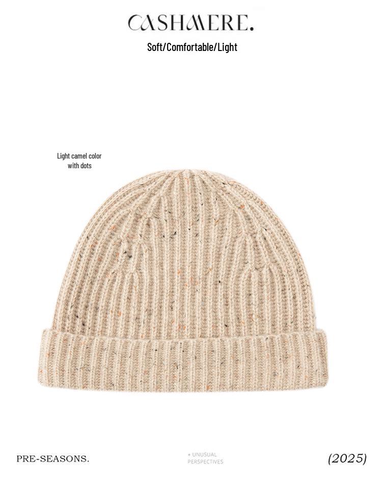 Pure Cashmere Knitted Beanie Cap - Autumn/Winter Collection