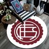 Club Atletico Lanus Printed Round Rug, Non Slip Washable Circular Carpet For Living Room Bedroom Playroom, Sports Fan Decor, Holiday Birthday Gift