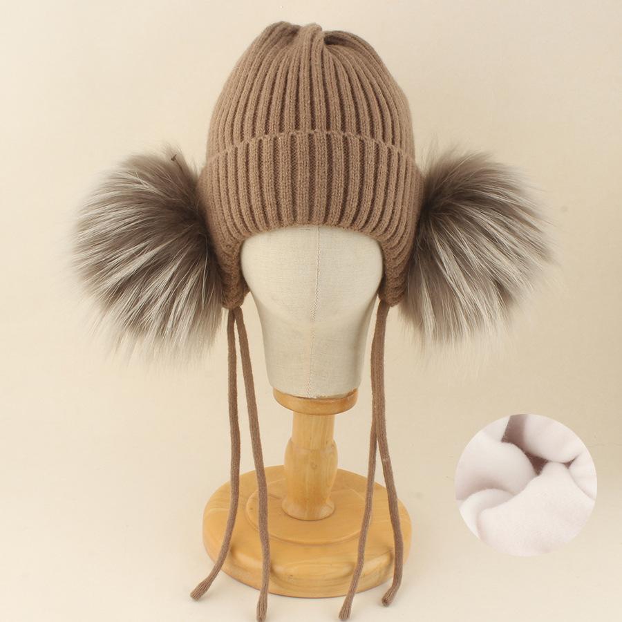 Kids Winter Warm Knitted Set Pom‑pom Hat Scarf Gloves 3‑Pcs Set Or Single Beanie Hat Windproof Ear Protection For Boys Girls Cold Weather Outdoor