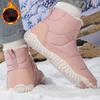 Women Snow Boots Winter Outdoor Work Shoes Men Waterproof Cotton Shoes Warm Fur Anti Slip Snow Boots Comfort Zipper Cotton Boots