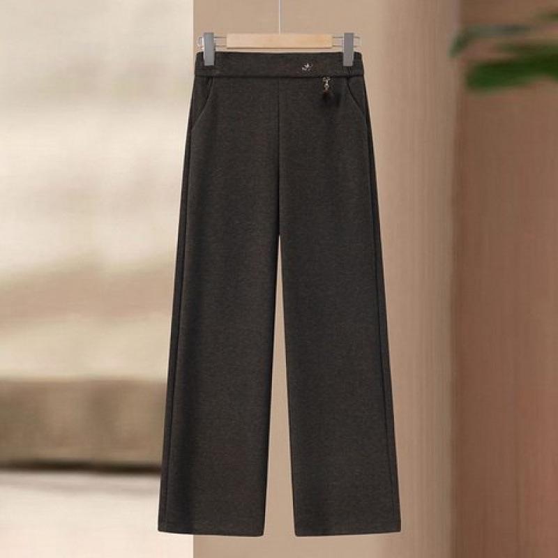 2026 Spring Stylish High-Waisted Straight-Leg Pants for Middle-Aged Women: Versatile Casual Pants for Spring & Autumn