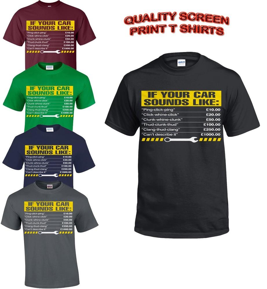 

IF YOUR CAR SOUNDS LIKE T-shirt Men s Funny Mechanic Top, Gift for Dad Him Tee XL