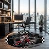 Off-road motoren Gedrukt Rond Vloerkleed Stoelkleed Gebiedskleed Entree Deurmatten, voor Kantoorstoel Woonkamer Slaapkamer Keuken.