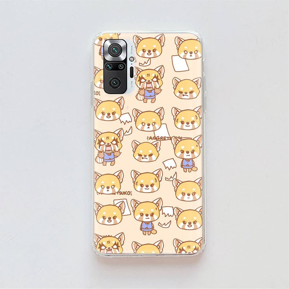 

Прозрачный чехол для Samsung A04 A14 A23 A34 A54 M23 M33 M52 M53 Realme Narzo 50 50I 50a Prime C35 C55 C30S 10 9 Pro H-23 Aggretsuko Infinix Smart 6 HD кожа буйвола