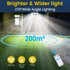 333LED Solar Powered Outdoor Light Motion Sensor with Remote Security Street Lamp Adjustable Waterproof Garage Garden Patio