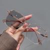 Trendy Fashionable Reading Glasses Women Anti Blue Light Eyewear High-definition Unisex Transparent Frame Eyeglasses