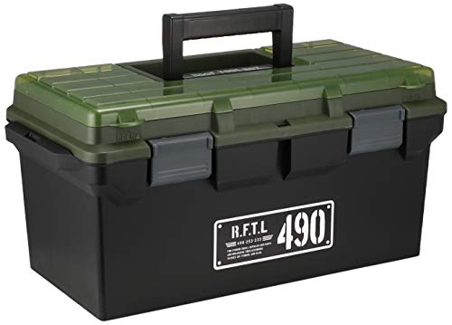 JEJ Astage X Series Roof Tool Box 490X, Black/Green, Disaster Preparedness, 17.5" W X 10.7" D X 9.7" H