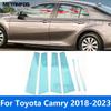 For Toyota Camry 2018      Stainless Steel Window Center B C Pillar Posts Cover Trim Accessories Car Styling