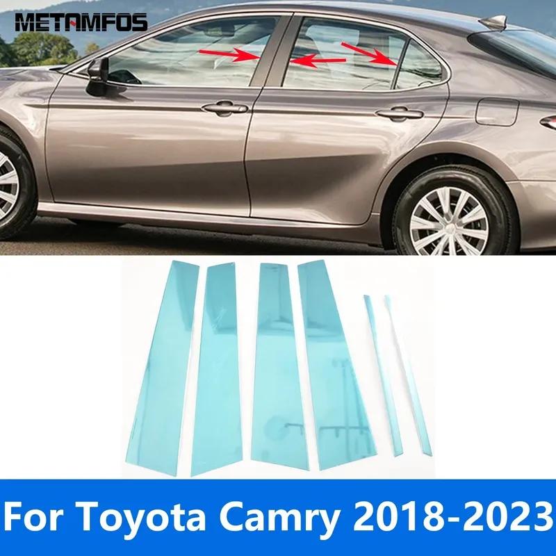 For Toyota Camry 2018 Stainless Steel Window Center B C Pillar Posts Cover Trim Accessories Car Styling