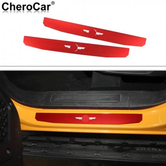 2x Door Sill Protector Entry Guards Sill Trim for Ford Bronco -25 2 Doors