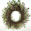 Artificial Olive Wreath for Front Door Realistic Green Olive Branches with Bean for Farmhouse Indoor Outdoor Home Wall Window Wedding Decor