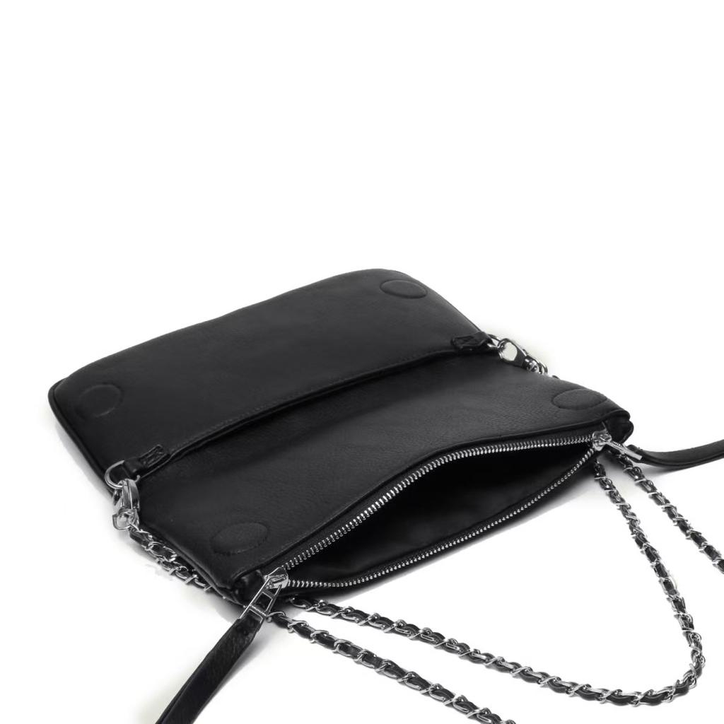 2025 New Fashion Women's Shoulder Bag Black PU Retro Messenger Bag Luxury Design Casual Women's Handbag