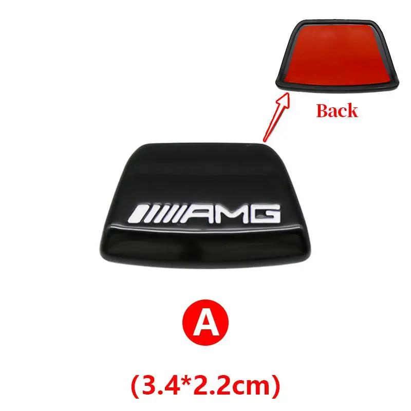 JCG1 3D Car Steering Wheel Emblem Sticker Interior Badge Accessorie For Mercedes Benz AMG W205 W168 W108 AMG W176 W204 W212 GLC