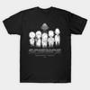 Men Black Print T-shirt Science Without Limits No-Cut Transfer Paper Print Cotton Tshirt