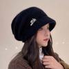 Knitted Wool Hat for Women Cold Hat for Women Winter Hat Men Autumn and Winter Melon Leather Hat Solid Color Versatile Yuppie Hat Trendy