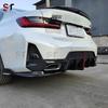 2023 BMW 3 Series G20/G28 Carbon Fiber V Style Rear Lip with Lighted Tail Corner Diffuser