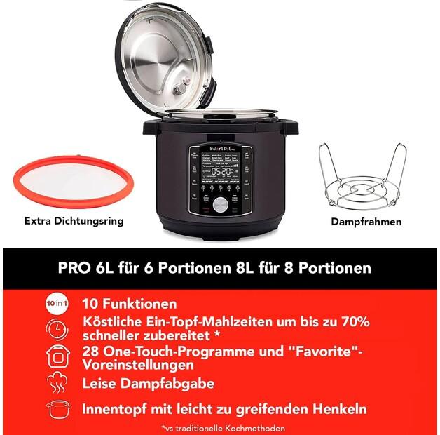 Мультиварка Instant Pot Pro 10-в-1 5.7 л (112-0167-01-EU)