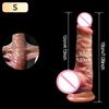Sliding Foreskin Dildo suction cup strap on dildos for women and man realistic silicone penis Female Masturbator Dick Sex Toys