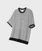 LEARVE Clematis Stripe Half Knit White