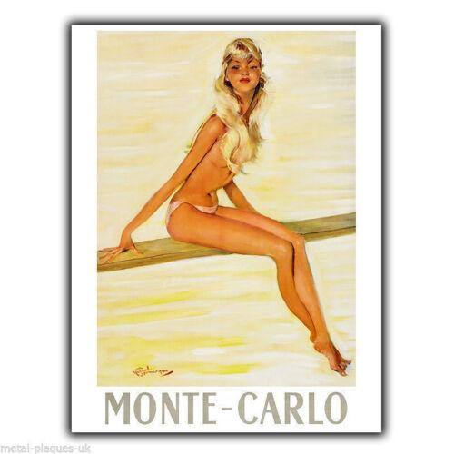 

f1Monte Carlo Monaco Vintage Retro SIGN METAL PLAQUE travel poster art print 20x30cm（7.8x11.8inch）