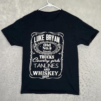 A1 Luke Bryan 2019 Tour Promo Shirt Erwachsene Klein Schwarz Country Musik Herren