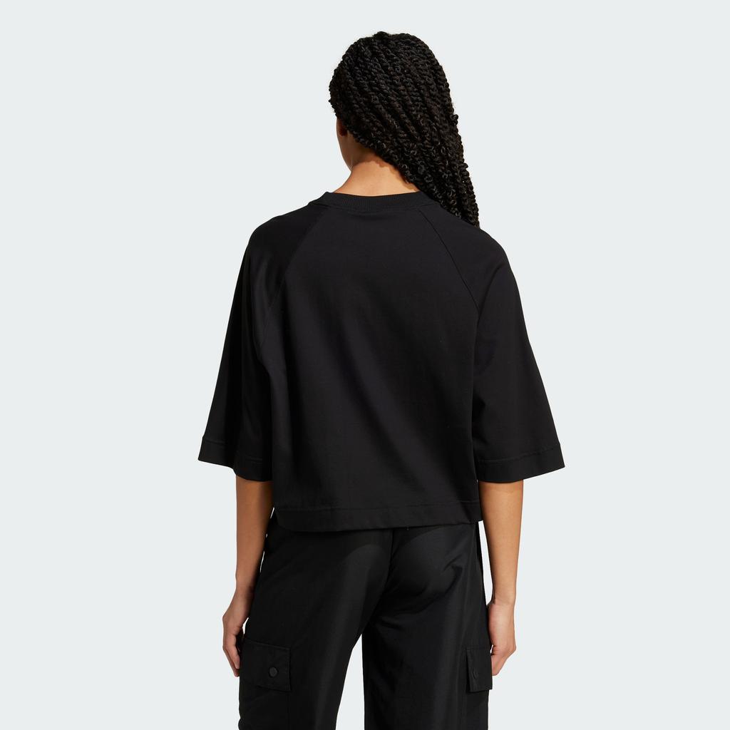 Adidas Round Neck Simple Comfort Short Sleeve T-shirt Women Tops Black IY9705