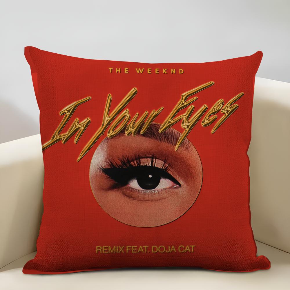 Doja Cat Album Cushion Cover Household Decoration Linen Sofa Cushion Cover: Skin-Friendly & Breathable with Invisible Zipper