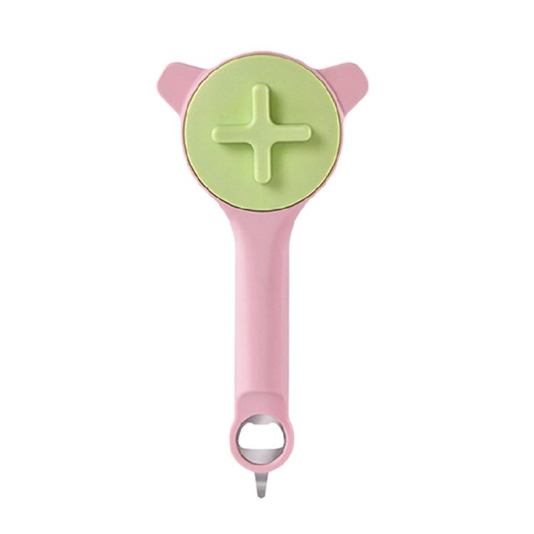 

Portable Bottle And Jar Opener Adjustable Lid Remover With Nonslip Handle For Camping Picnics And Everyday Kitchen Use рожевий