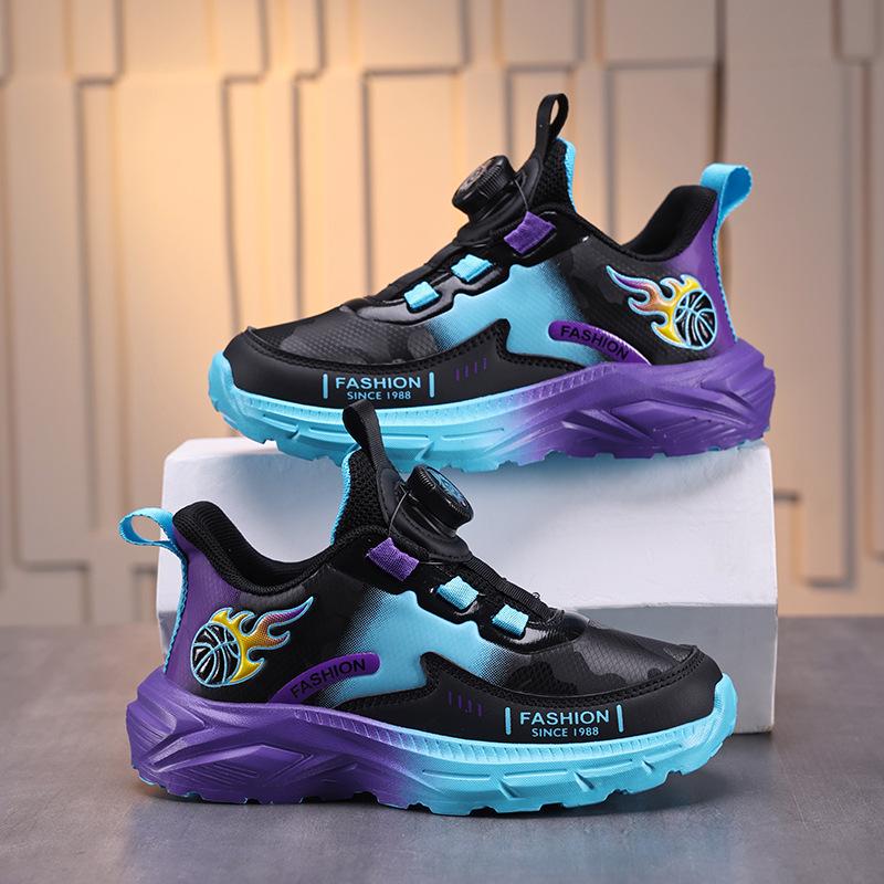 2025 Autumn Boys' Leather Lightweight Non-Slip Running Shoes - Versatile Children's Sports Footwear