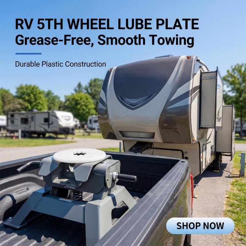 10in/12in 5th Wheel Lube Plate Disk Towpower Fifth Wheel Lube Plate Campers Accessory for Trailer Truck Easy Installation