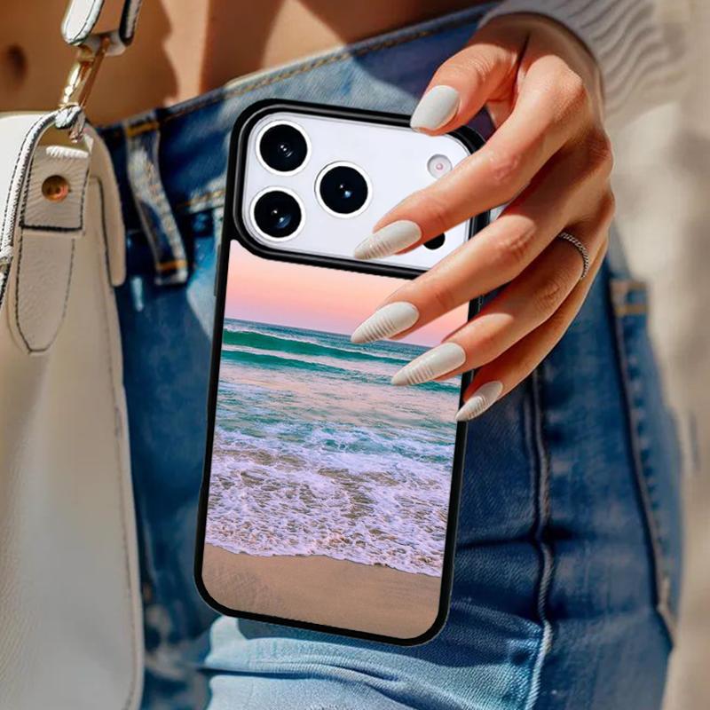 Summer Beach Ocean Waves Phone Case For iPhone 17 Air 14 15 13 12 Max Cover For Apple 16e 11 Pro Max Plus Coque