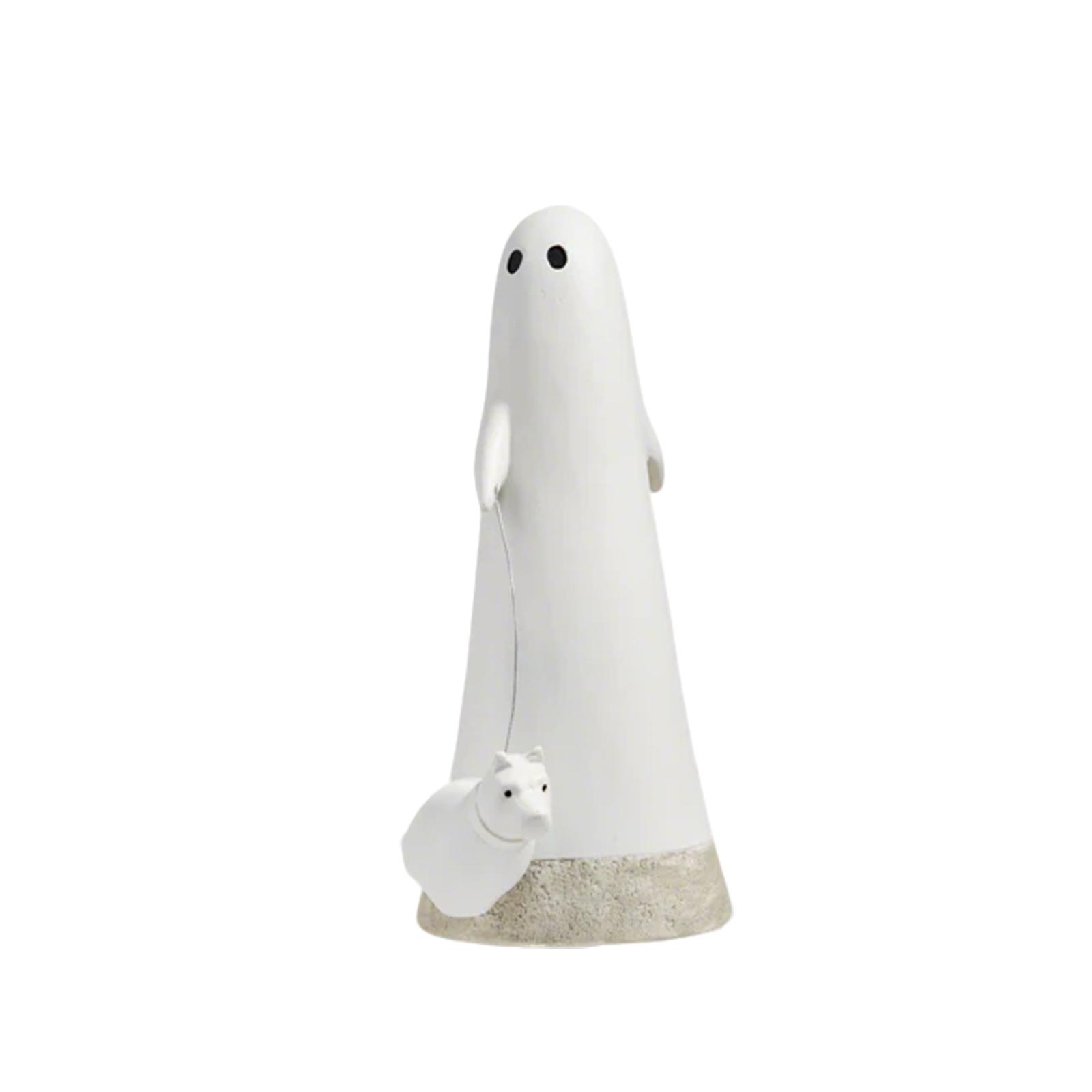 

Halloween Figurine - A T Leading A Dog. Halloween Resin Figurine For Tabletop, 9 Inches, Resin And Puppy. One Size
